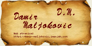 Damir Maljoković vizit kartica